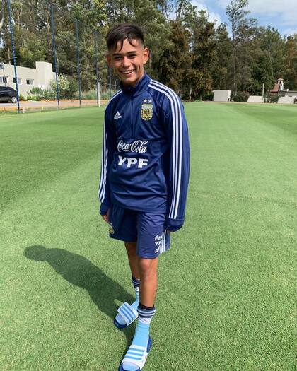 Julio Soler, en el predio de Ezeiza, en sus tiempos con la selección argentina Sub 17