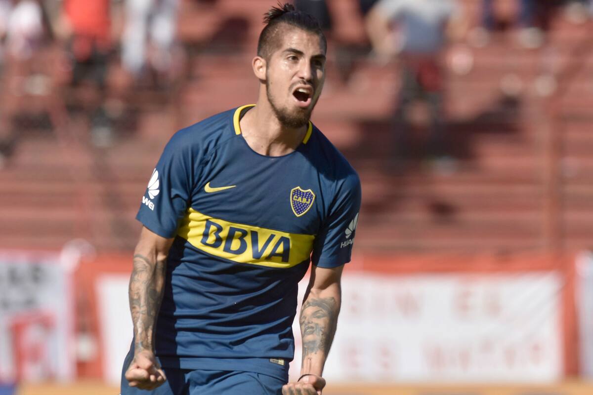 Junior Benítez anotó el tercer gol para los xeneizes