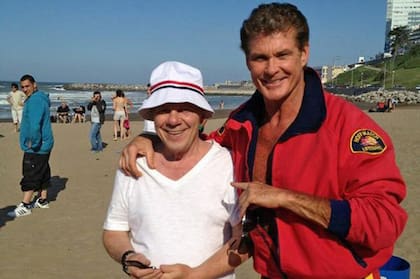 Junto a David Hasselhoff