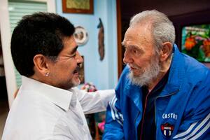 Junto a Fidel Castro, en La Habana en 2013