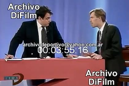 Junto a Jorge Lanata cuando grababan Día D
