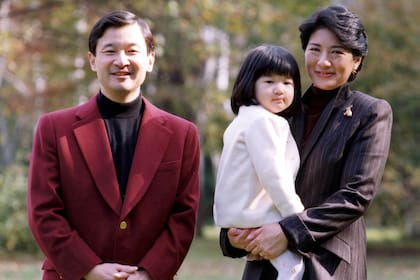 Junto a la princesa Aiko a los tres años en 2005