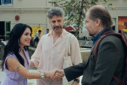 Junto a Leandro Sbaraglia y Marcelo Subiotto en Puan, dirigida por María Alché y Benjamín Naishtat (Foto: Instagram @puan.pelicula)