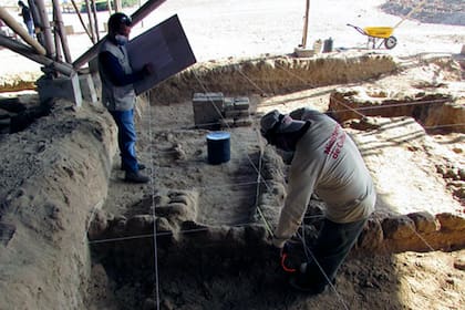 Junto a los cuerpos de los menores, los arqueólogos encontraron también restos de una llama sin signos de sacrificio.