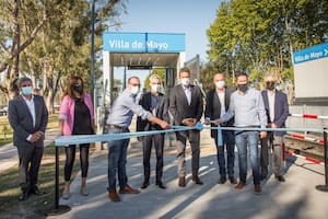 Junto a Massa, Meoni inaugura la estación de Villa de Mayo