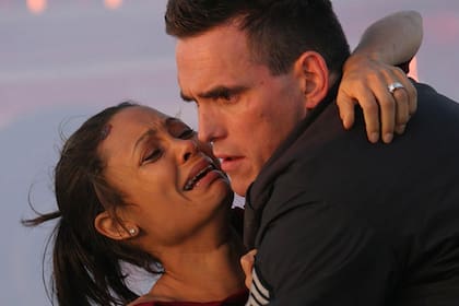 Junto a Matt Dillon, en una escena de Crash: Vidas cruzadas
