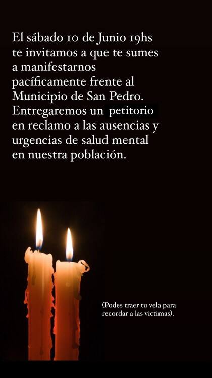 Junto a otros familiares, Luciana está convocando a una manifestación para este fin de semana.