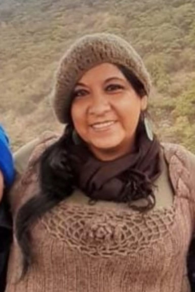 Junto a sus dos nietos a quienes hace pocos días visitó en Salta.