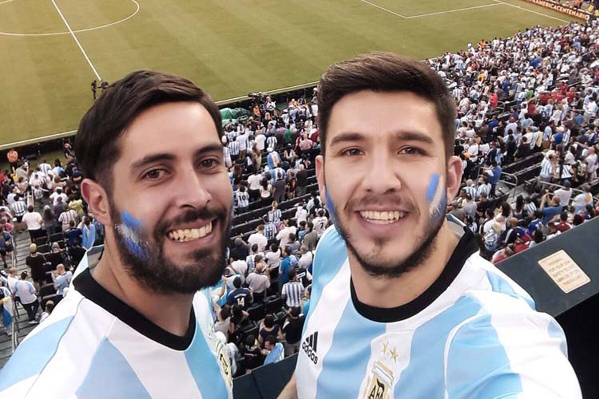 Junto con Sebastián Torres en la final de la Copa América Centenario en Nueva York, en 2016.