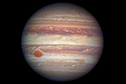 Júpiter fotografiado en 2017 por el telescopio Hubble