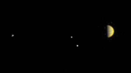 Júpiter y la danza de sus mayores lunas Io, Europa, Ganímedes y Callisto