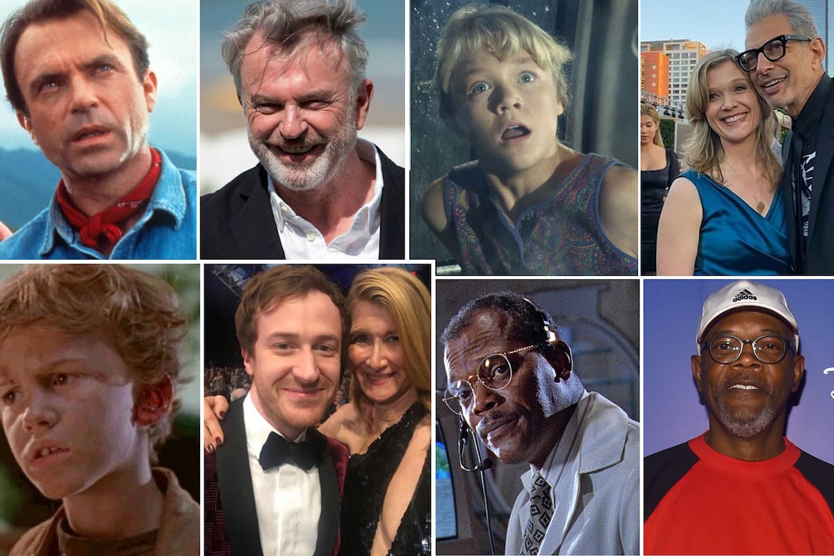 Jurassic Park, en antes y después del elenco