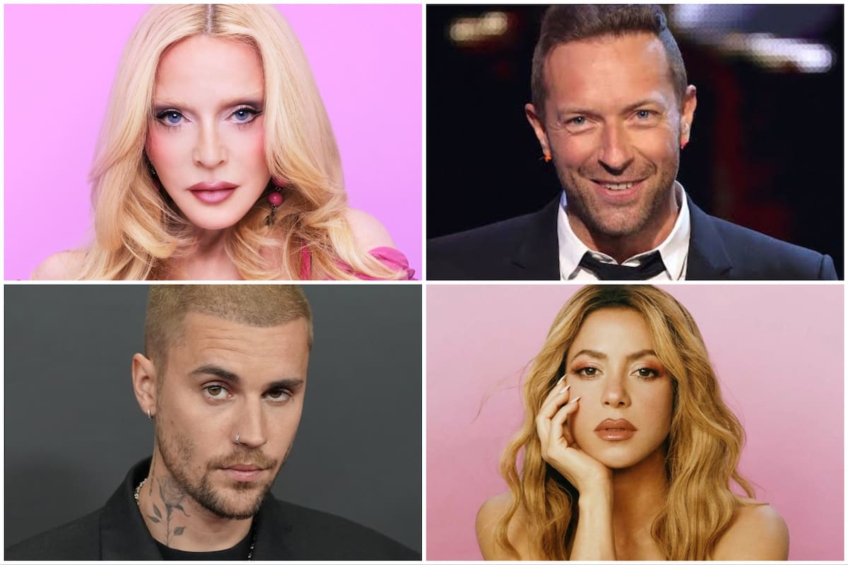 Justin Bieber, Madonna, Cris Martin y Shakira se presentarán en el show del medio tiempo de la final del Mundial 2026