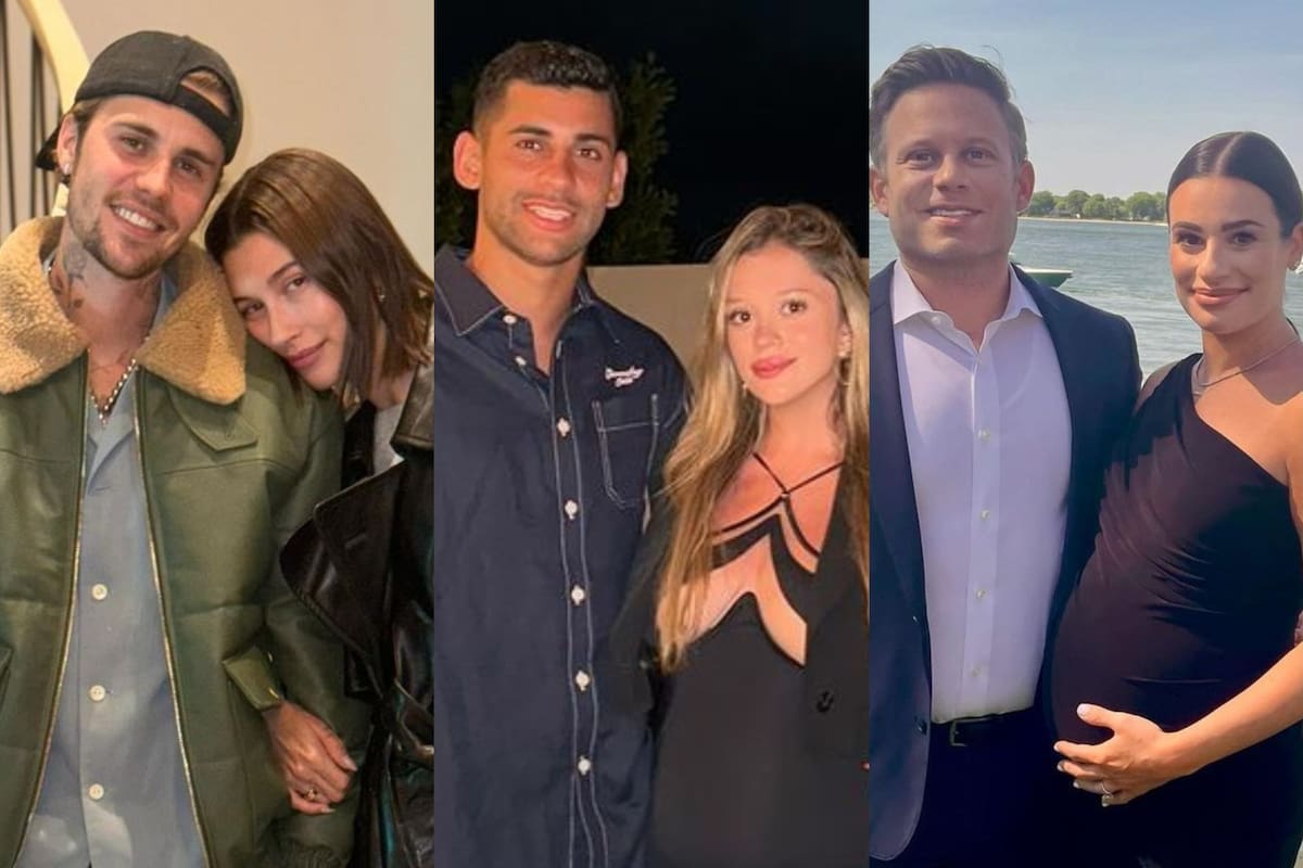 Justin Bieber y Hailey Baldwin, Cuti Romero y Karen Cavaller y Zandy Reich y Lea Michele serán padres este año (Foto: Instagram @justinbieber / @cutiromero2 / @leamichele)