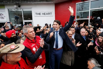 Justin Trudeau, hace campaña en la Columbia Británica