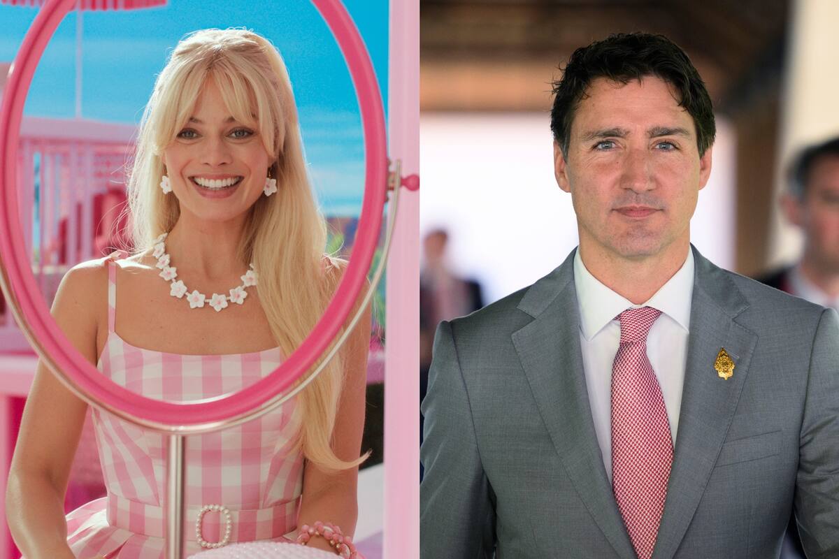 Justin Trudeau se sumó al Barbiecore y posó con un atuendo rosa durante la proyección de la taqulliera película