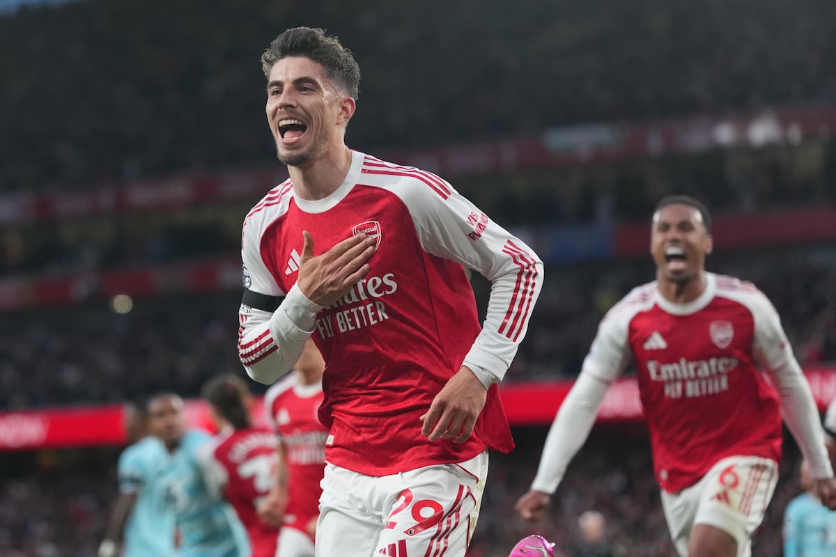 Kai Havertz, autor del gol del triunfo de Arsenal ante Burnley en el partido disputado el lunes