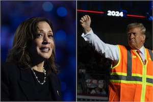 Kamala Harris y Donald Trump se enfrentarán en las urnas este 5 de noviembre de 2024 (AP Photo)