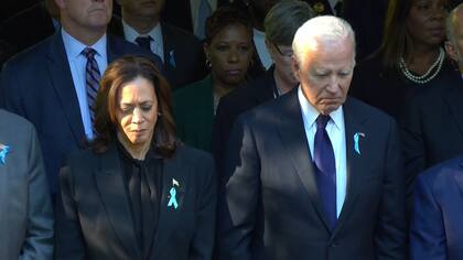 Kamala Harris y Joe Biden en el acto homenaje a las víctimas del 11 de septiembre