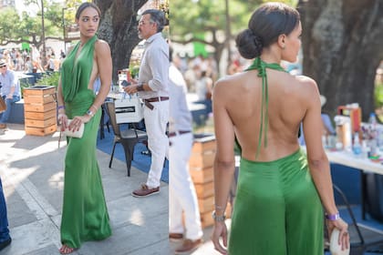 Kamila Lima (con un sensual mono con espalda al aire) dejó Mallorca para acompañar a su pareja, Román Fortunato, fanático del polo.
