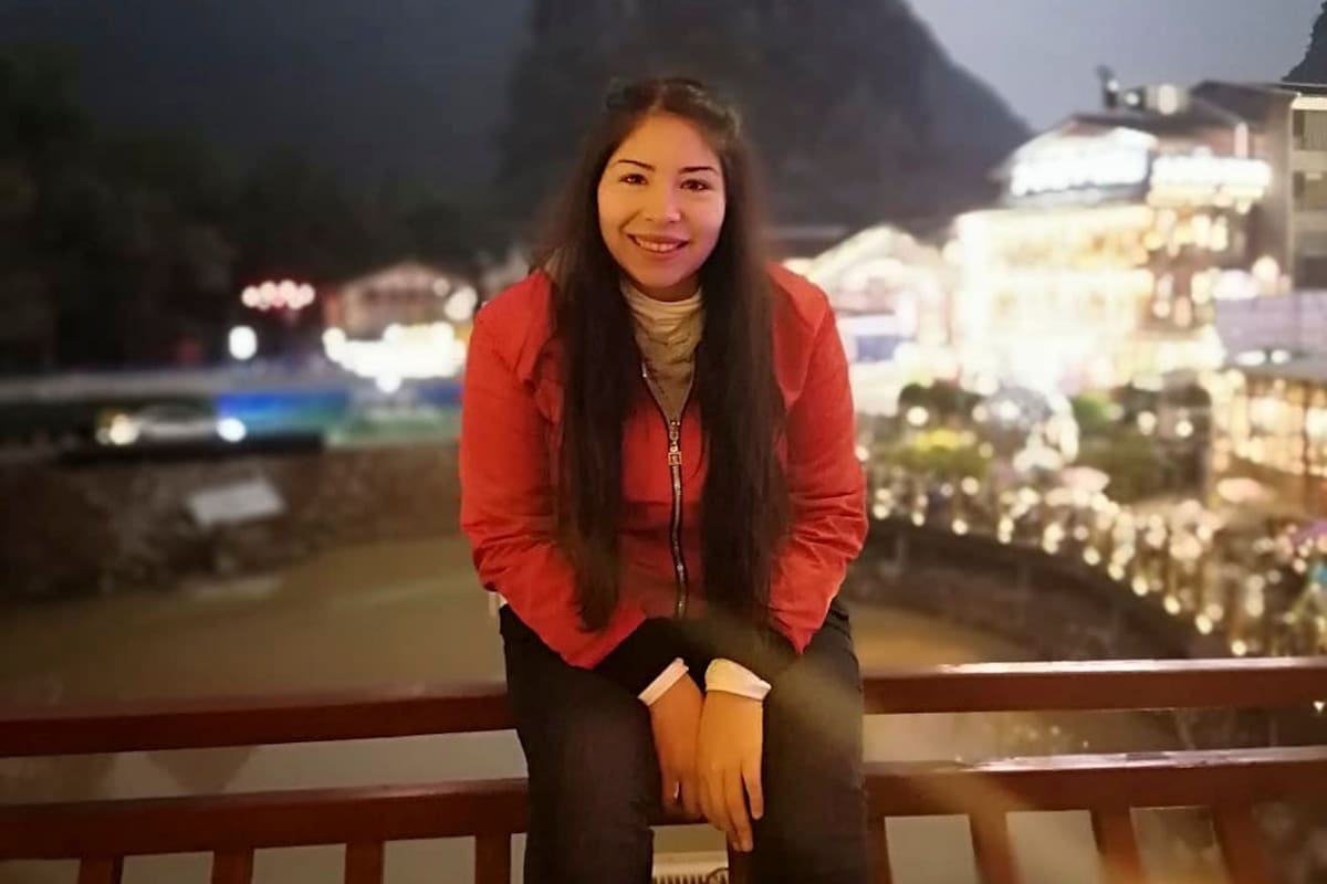 Karen Gómez, es argentina y vive en Wuhan