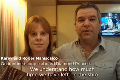 Karey y Roger Maniscalco, dos pasajeros a borde del crucero Diamond Princess
