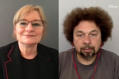 Kari Skogland, la directora de la serie Falcon y el Soldado del Invierno, y Malcolm Spellman, su guionista