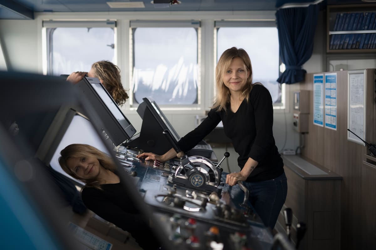 Karin Bjork, al comando del Arctic Sunrise