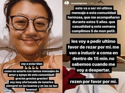 Después de asegurar el jueves por la noche que se sentía mejor, el viernes a la mañana Gao reveló que debía ser inducida a un coma farmacológico