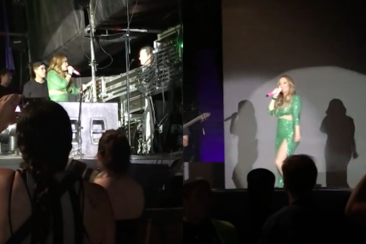 Karina "La princesita" detuvo su presentación en Córdoba para reclamar a los técnicos por la pista de audio incorrecta