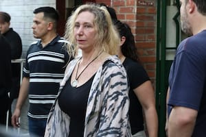 Karina Milei al retirarse del acto que encabezó en el Club Pinocho