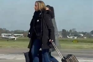 Karina Milei cuando llegó a Rosario