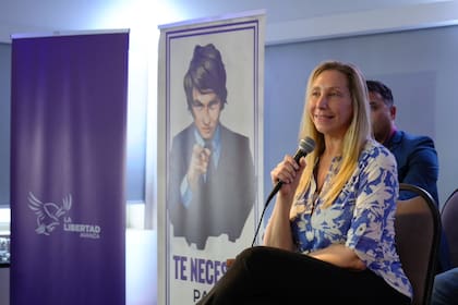 Karina Milei, en Entre Ríos, durante el lanzamiento de la filial local de La Libertad Avanza; la oposición la denunció en la Justicia por el caso $LIBRA