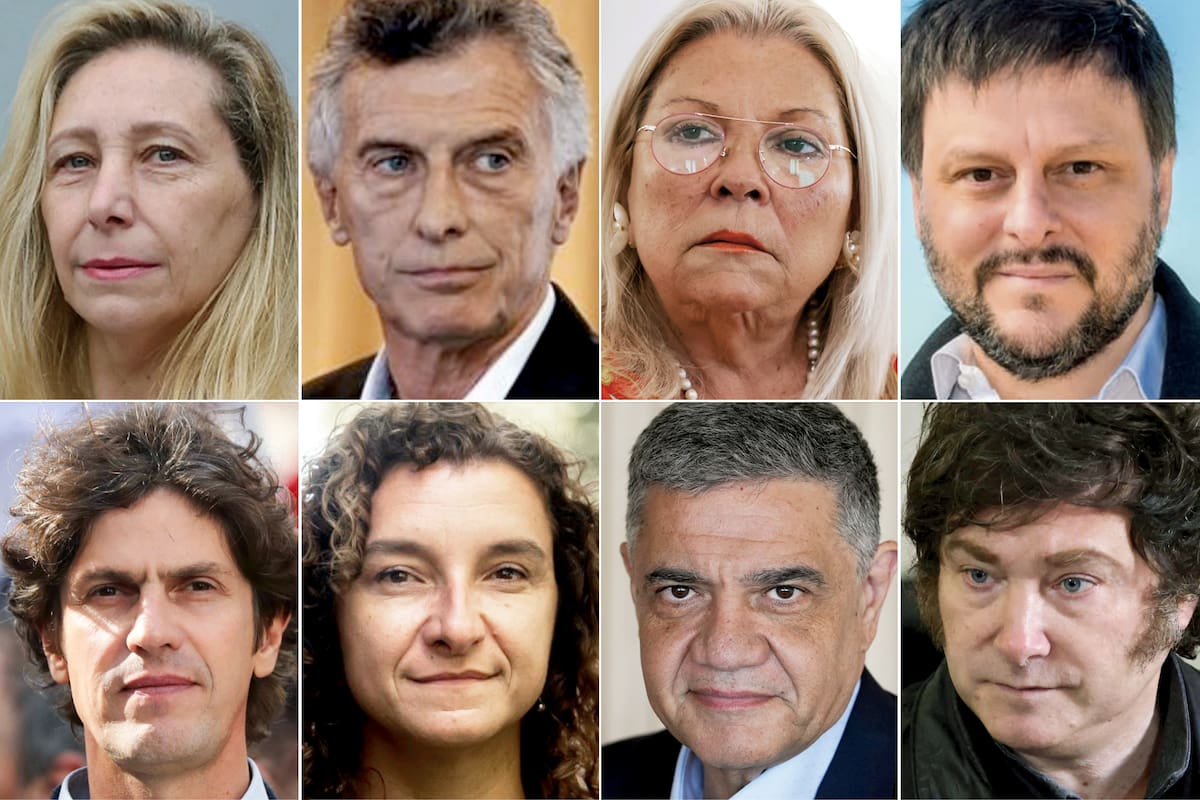 Karina Milei, Mauricio Macri, Elisa Carrió, Leandro Santoro, Martín Lousteau, Vanina Biasi, Jorge Macri y Javier Milei
