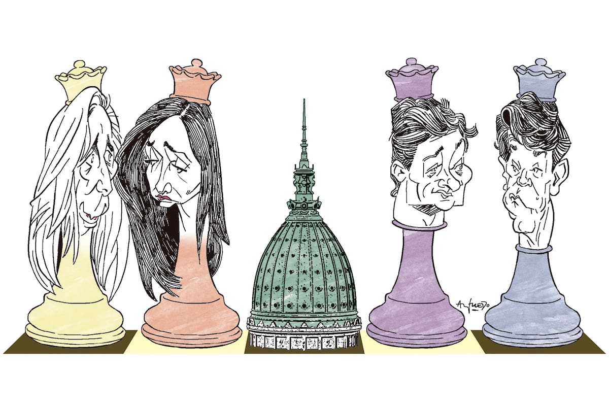 Karina Milei, Victoria Villarruel, Santiago Caputo y Nicolás Posse