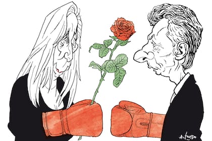 Karina Milei y Mauricio Macri