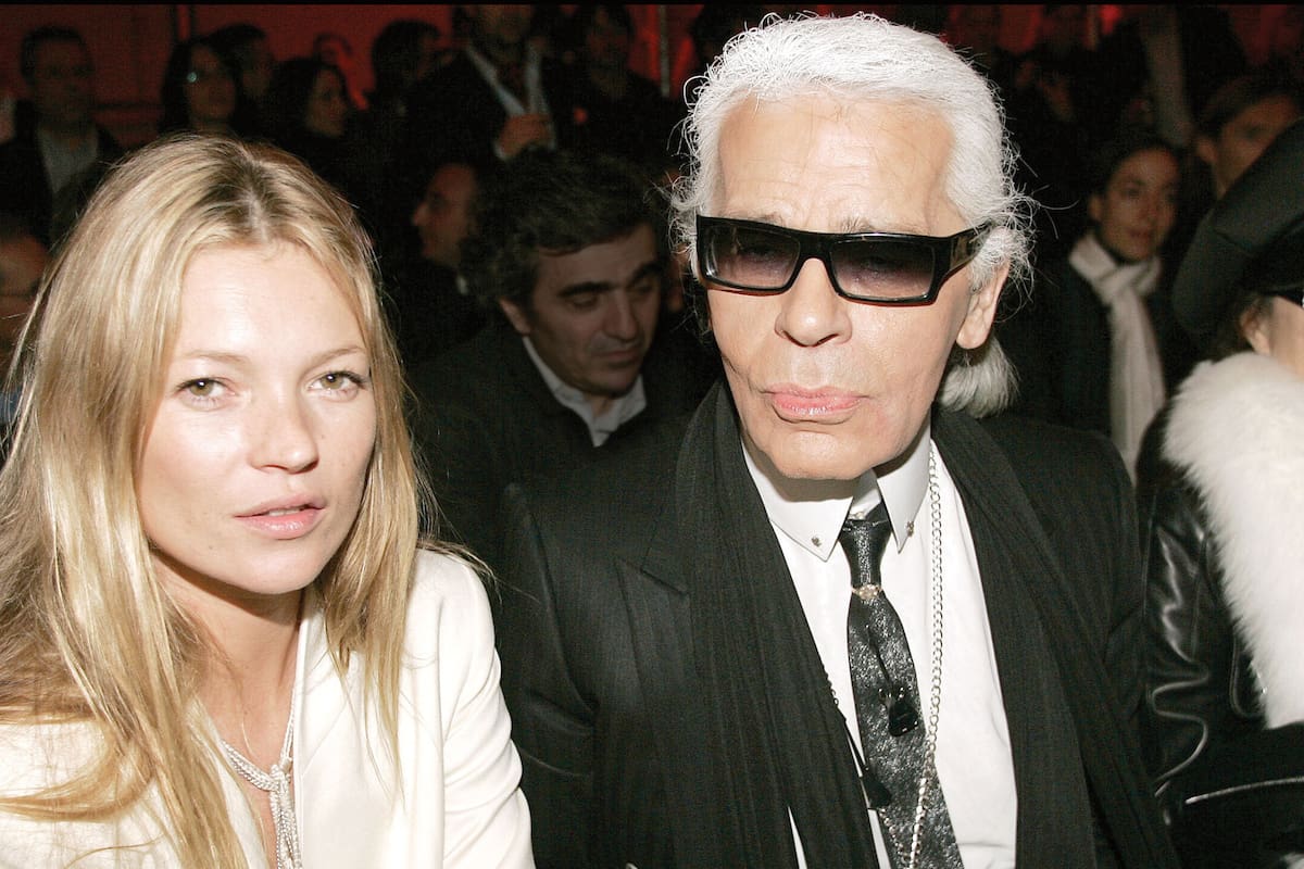 Karl Lagerfeld con Kate Moss en 2005