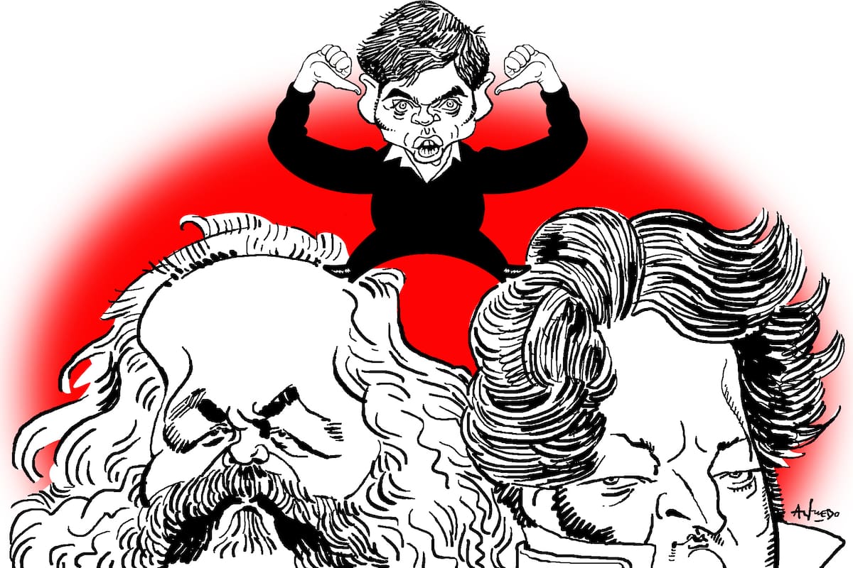 Karl Marx, Axel Kicillof y Juan Manuel de Rosas