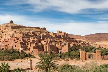 Kasbah Ait Ben Haddou en zona de desierto.