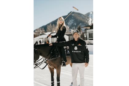 Kate Hudson en el St Regis World Snow Polo Championship, en Aspen, Colorado