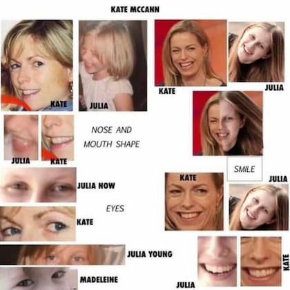 Kate, la madre de Madeleine Mccann, también fue parte de las fotos comparativas que realizó Julia, la joven que dice que podría ser la pequeña desaparecida en Portugal, en 2007