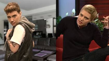 Kate McKinnon por dos: Justin Bieber a la izquierda, Ellen DeGeneres a la derecha