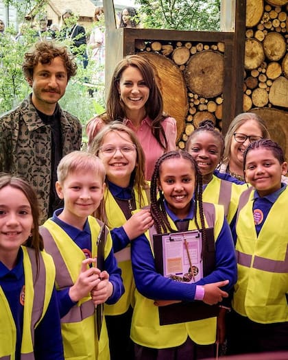 Kate Middleton compartió un almuerzo con los pequeños en el jardín