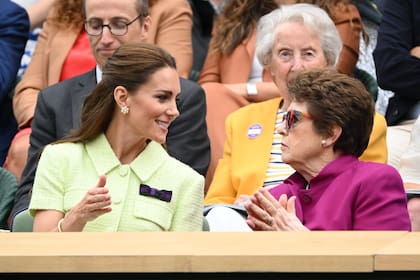 Kate Middleton en la final de Wimbledon junto a Billie Jean King