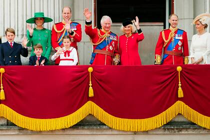 Kate Middleton junto a su familia en el desfile Trooping the Colour del año pasado