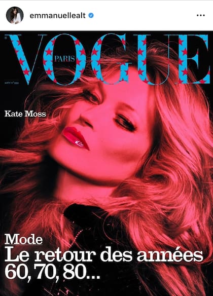Kate Moss volvió a la tapa de Vogue Paris, en la edición de este mes