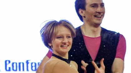 Katerina, la hija del presidente Putin, durante una competencia de danza acrobática en Polonia, en 2014