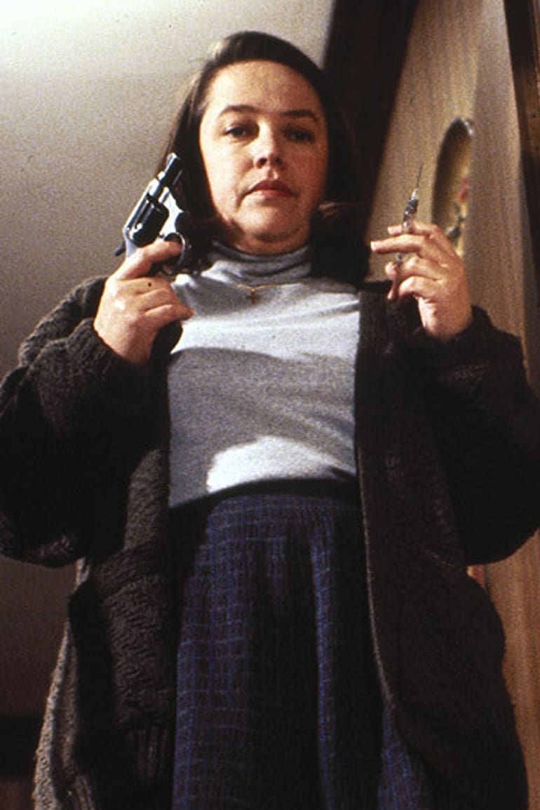 Kathy Bates como Annie Wilkes en el film Misery, un personaje que le permitió ganar un premio Oscar