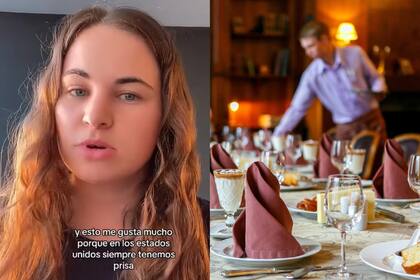 Katie afirmó que, según su parecer, el trato en los restaurantes es mucho mejor en la Argentina