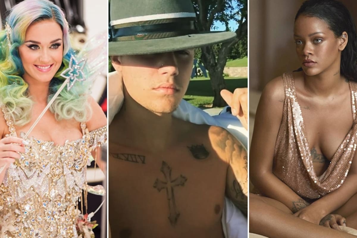 Katy Perry, Justin Bieber y Rihanna